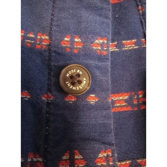 Mens Modern Amusement Button Down Shirt Size M Preowned - Picture 6 of 9